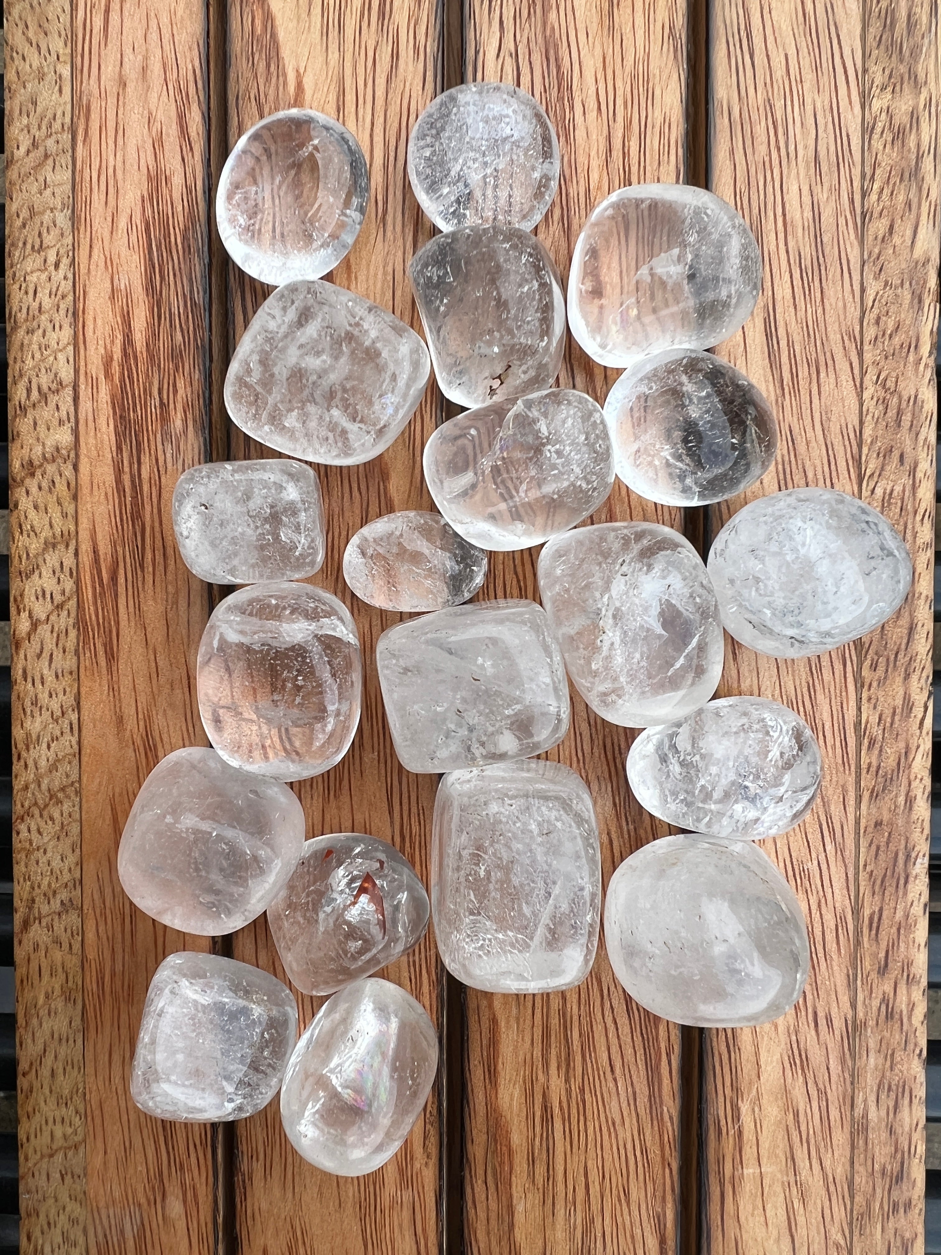 Clear Quartz Tumbled Stone Clover Joy