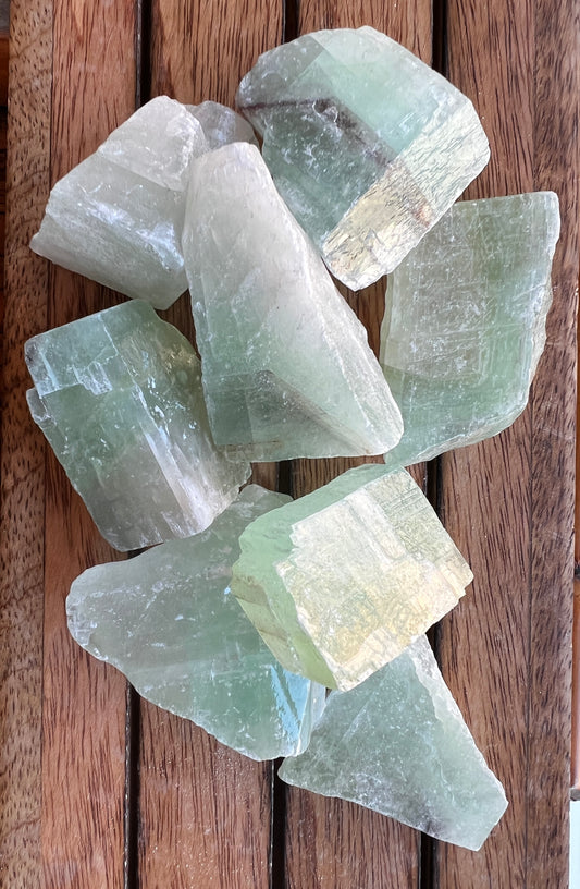 Green Calcite Rough Stone