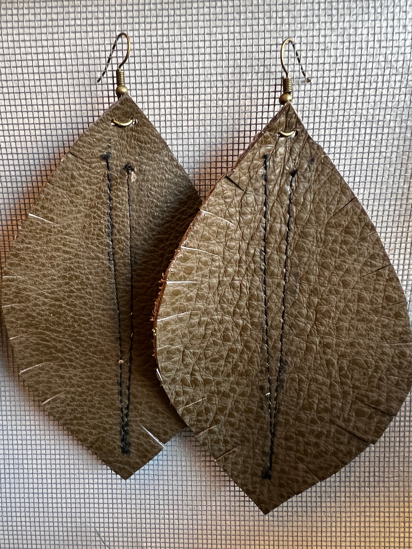 Large Leather Earrings